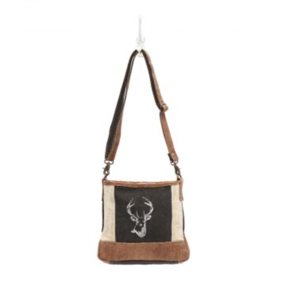 SOLD SOLD SOLD MYRA REINDEER PRINT CROSS BODY BAG